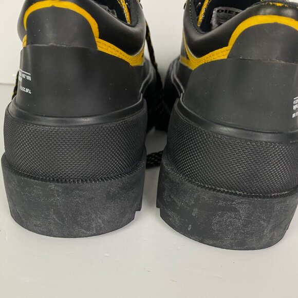 Diesel Men's Black and Yellow Rain Boots - Picture 11 of 15